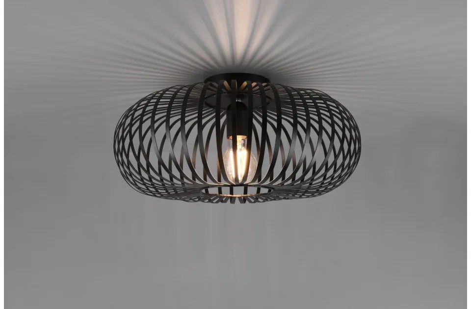 Πλαφονιέρα Φωτιστικό Οροφής 1xE27 Μαύρο Φ40cm Johann 606900132 Trio Lighting-606900132-Μαύρο 606900132