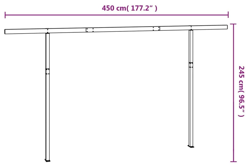 ΣΤΥΛΟΙ ΤΕΝΤΑΣ ΣΕΤ ΛΕΥΚΟΙ 450 X 245 ΕΚ. ΑΠΟ ΣΙΔΕΡΟ 315094