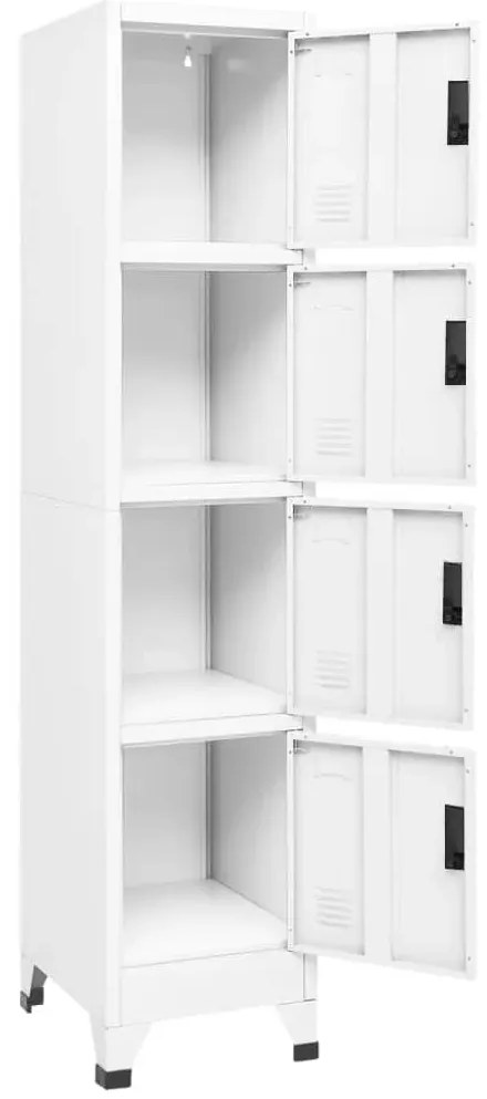 vidaXL Φοριαμός Λευκός 38 x 45 x 180 εκ. Ατσάλινος