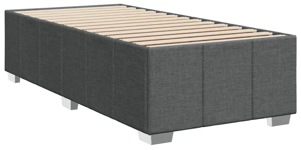 ΚΡΕΒΑΤΙ BOXSPRING ΜΕ ΣΤΡΩΜΑ ΣΚΟΥΡΟ ΓΚΡΙ 80X200 ΕΚ. ΥΦΑΣΜΑΤΙΝΟ 3293796