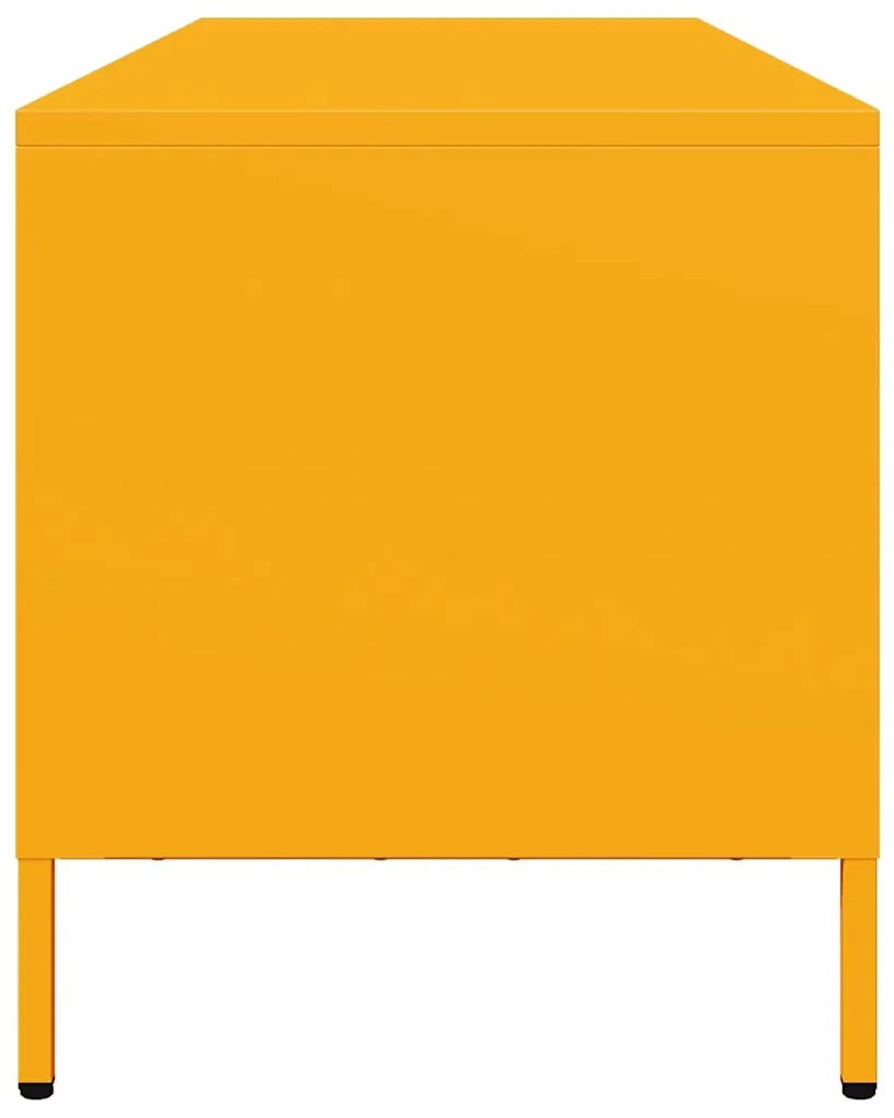 vidaXL Έπιπλο Τηλεόρασης Μουσταρδί 135x39x43,5 εκ Ατσάλι Ψυχρής Έλασης