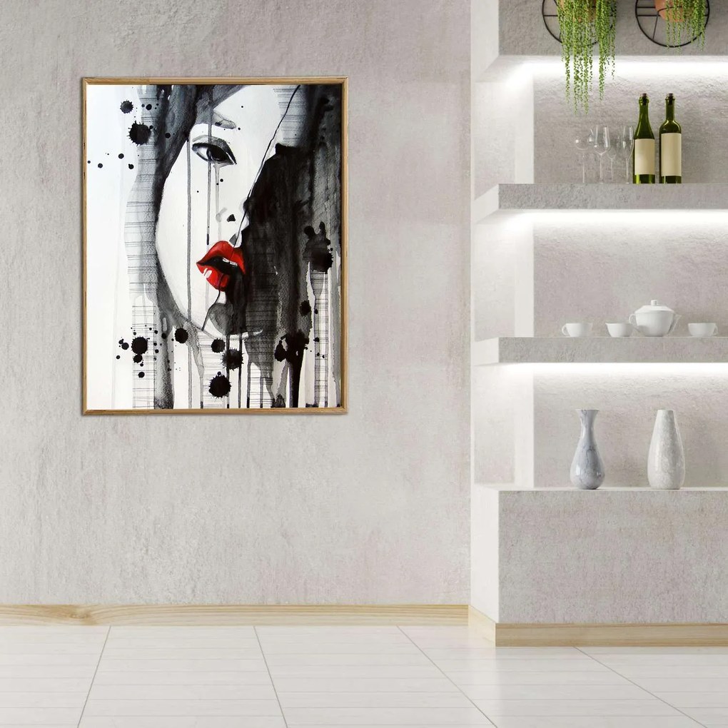 Πίνακας σε Plexiglass με Θέμα &#8220;Περσεφόνη&#8221; σε ξύλινη Κορνίζα - 60cmx40cm