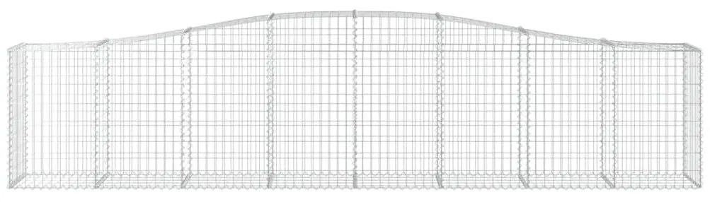 vidaXL Συρματοκιβώτια Τοξωτά 4 τεμ. 400x50x80/100 εκ. Γαλβαν. Ατσάλι