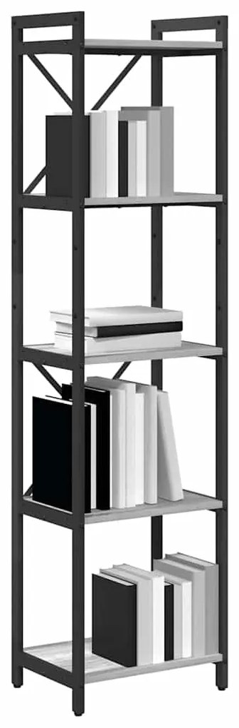 vidaXL Βιβλιοθήκη Γκρι sonoma 40 x 30 x 153 εκ Επεξεργασμένο ξύλο