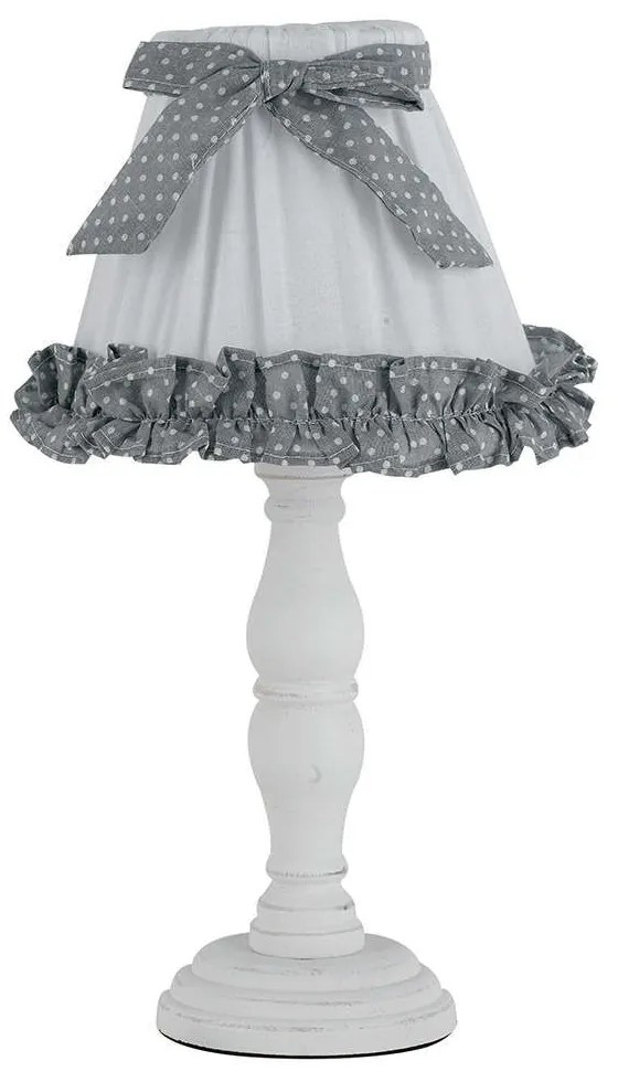 Φωτιστικό Επιτραπέζιο Παιδικό I-Candy-Lume 8031440352642 White-Grey Luce Ambiente Design Wood, Fabric