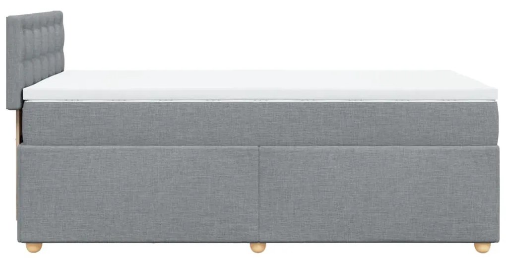 ΚΡΕΒΑΤΙ BOXSPRING ΜΕ ΣΤΡΩΜΑ ΑΝΟΙΧΤΟ ΓΚΡΙ 80X200 ΕΚ. ΥΦΑΣΜΑΤΙΝΟ 3286521