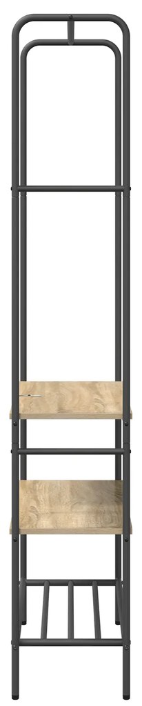 vidaXL Ράφι ρούχων με ράφια Sonoma Δρυς 77 x 30 x 171 εκ