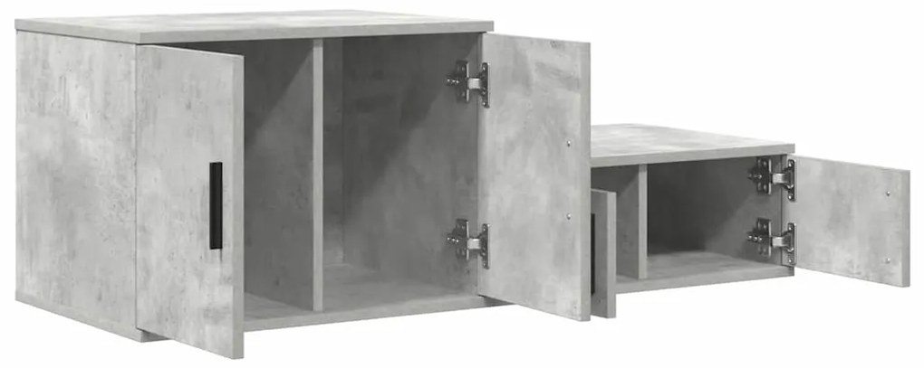 vidaXL Ντουλάπι αποθήκευσης 2 pcs Σκυρόδεμα Γκρι 127 x 41 x 40 εκ
