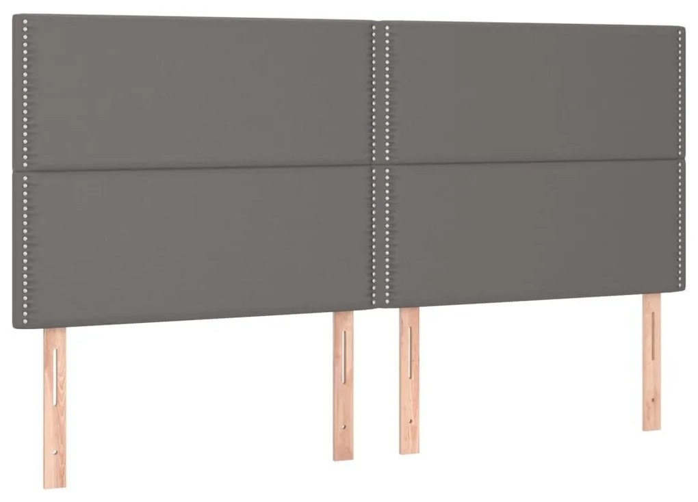 Κεφαλάρι Κρεβατιού LED Γκρι 160x5x118/128 εκ - Γκρι