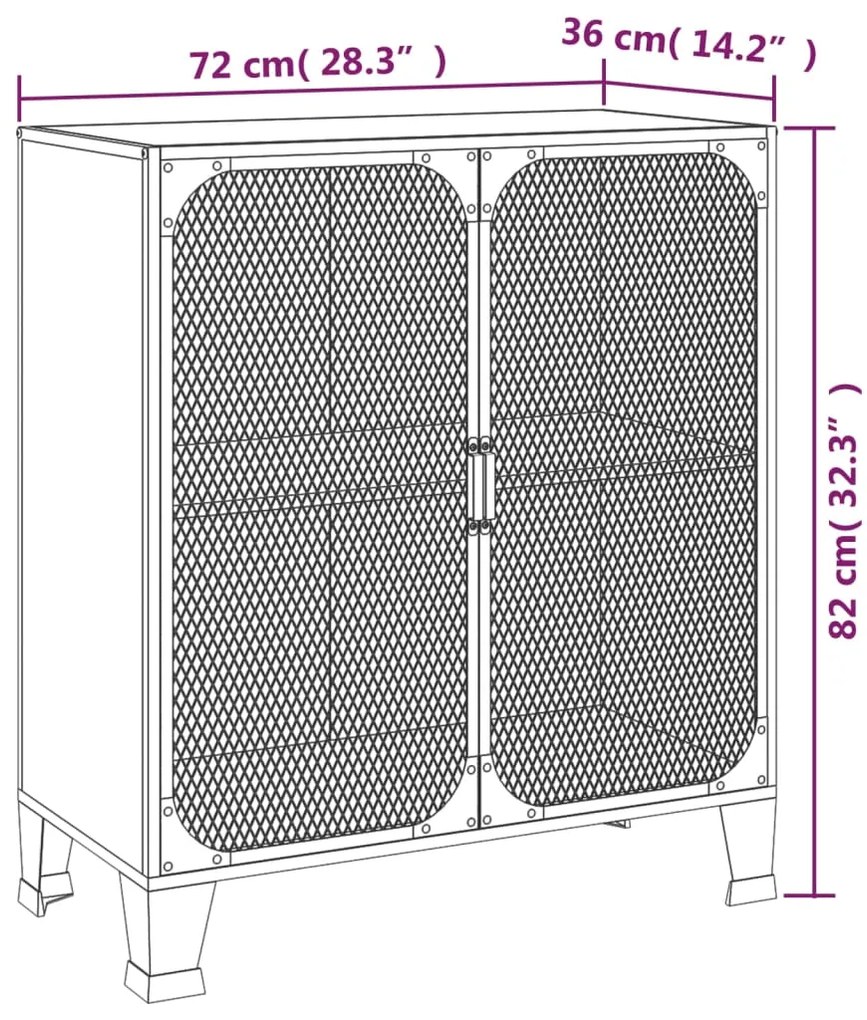 ΝΤΟΥΛΑΠΙΑ ΑΠΟΘΗΚΕΥΣΗΣ 2 ΤΕΜ. ΓΚΡΙ 72 X 36 X 82 ΕΚ. ΜΕΤΑΛΛΟ/MDF 3095970