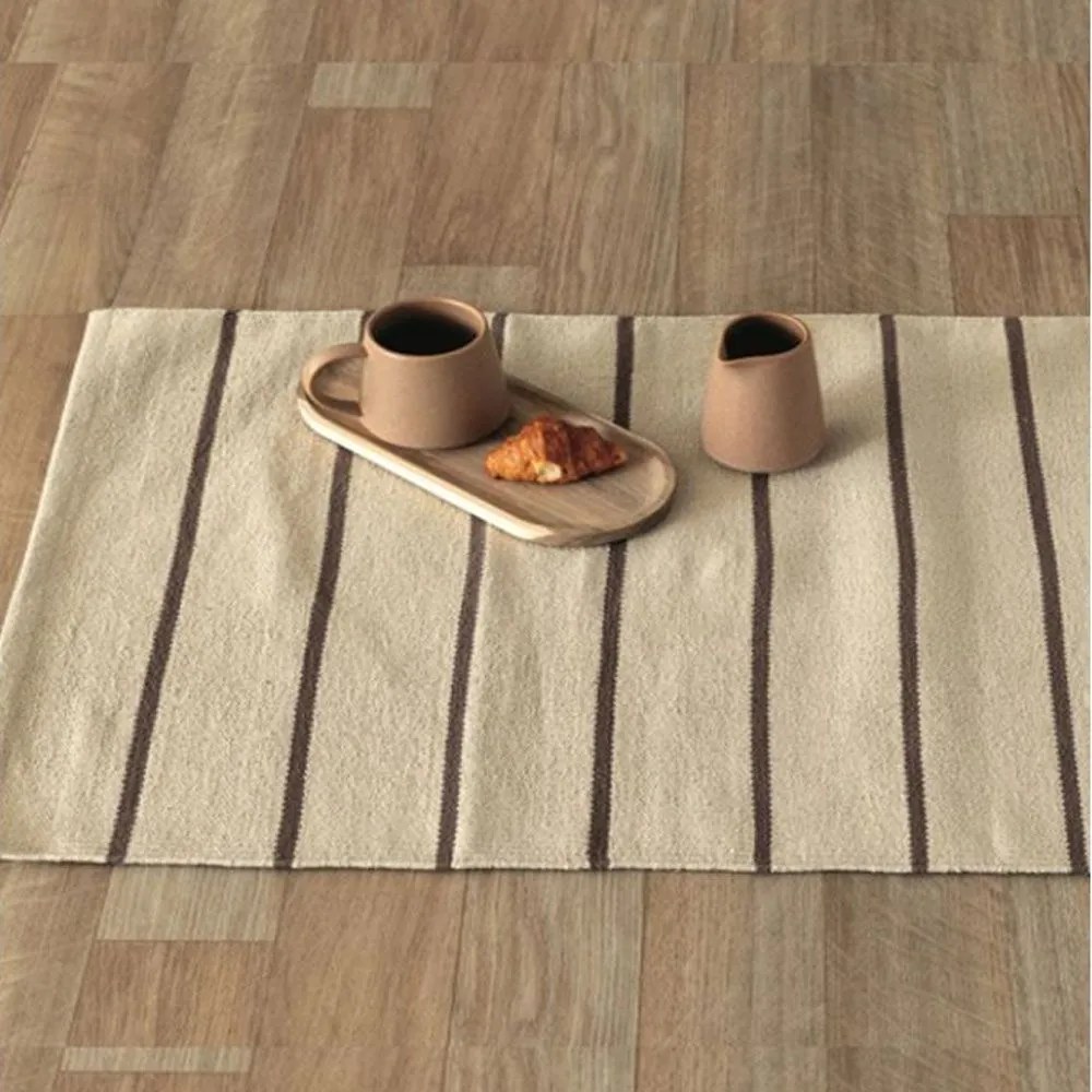 Χαλάκι Κουζίνας Pin Beige Palamaiki 60X120cm Βαμβάκι