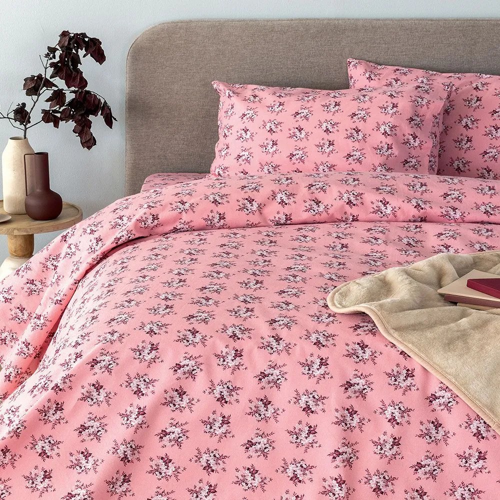 Σεντόνια FB0231 (Σετ 4τμχ) Pink Palamaiki Υπέρδιπλo 240x265cm 100% Βαμβάκι