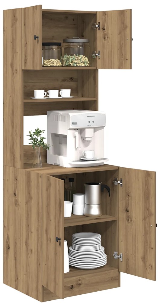 vidaXL Ντουλάπι Κουζίνας  από Ξύλο Δρυός 60x50x180 εκ. Κατασκευασμένο από Ξύλο.