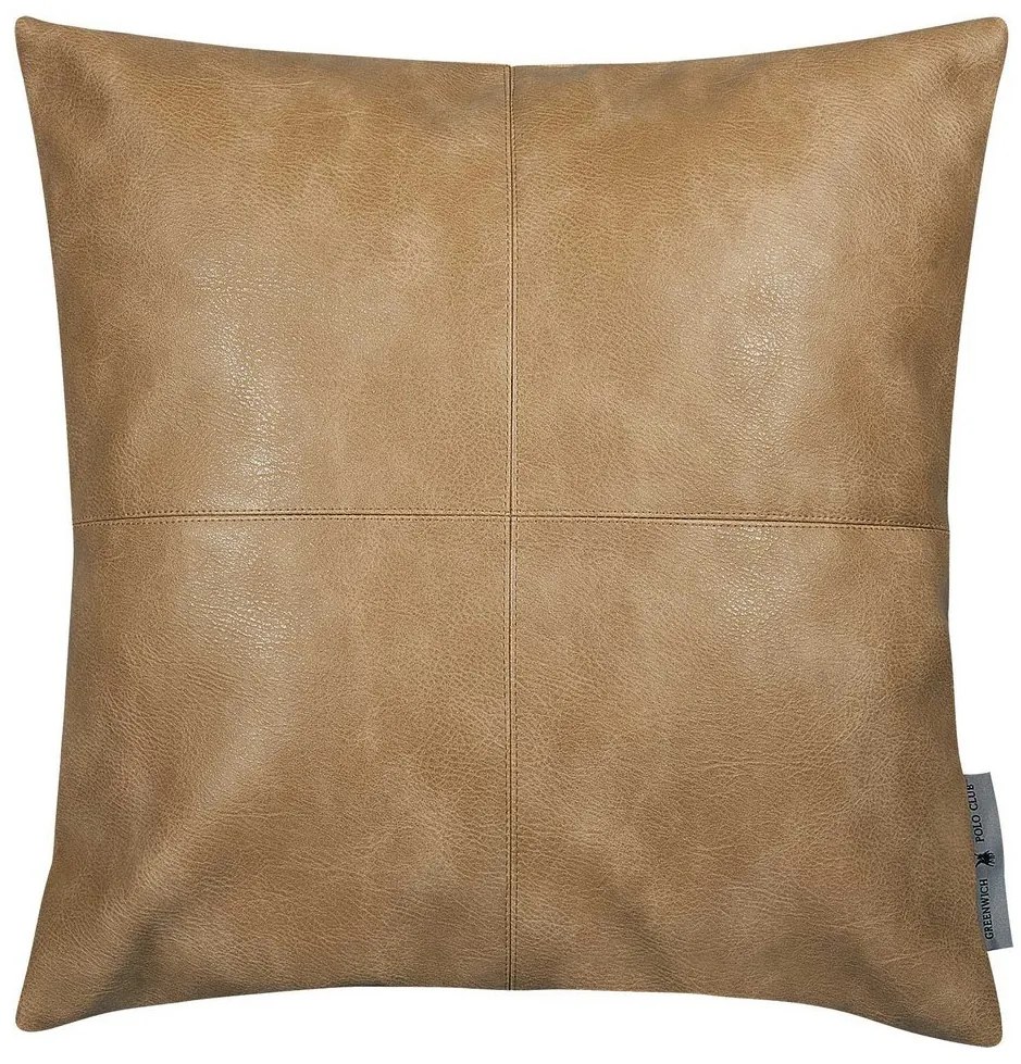 Μαξιλάρι Διακοσμητικό (Με Γέμιση) 3986 Khaki Greenwich Polo Club 45X45 Τεχνόδερμα
