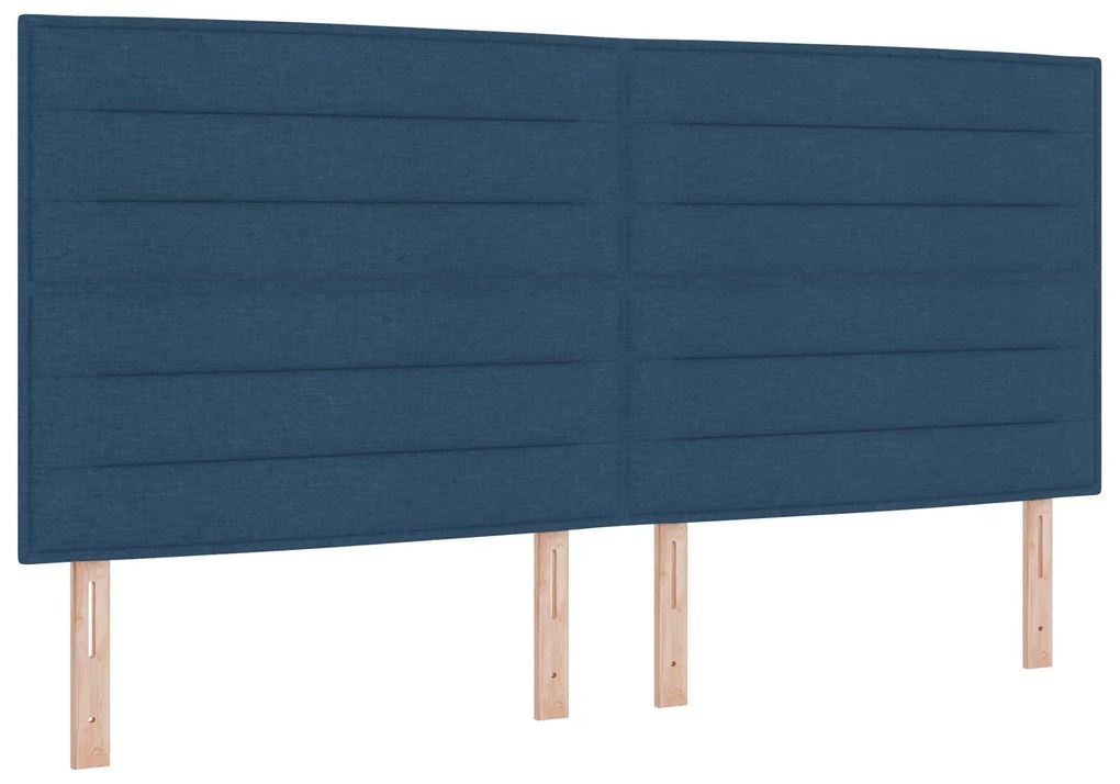 vidaXL Κρεβάτι με Στρώμα Ναυτικού Μπλε 200x200 cm Ύφασμα