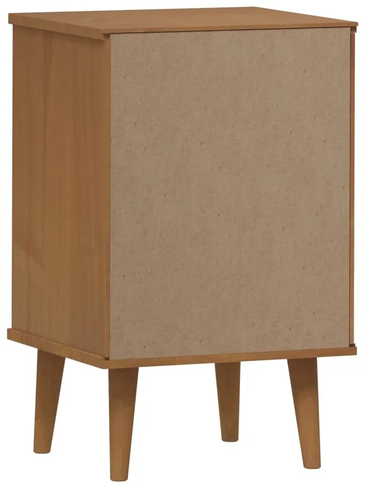 vidaXL Κομοδίνο MOLDE Καφέ 40 x 35 x 65 εκ. από Μασίφ Ξύλο Πεύκου