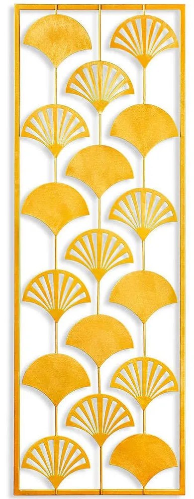 Διακοσμητικό Τοίχου Fan 930DYU1210 32x90cm Yellow-Gold Wallity Μέταλλο