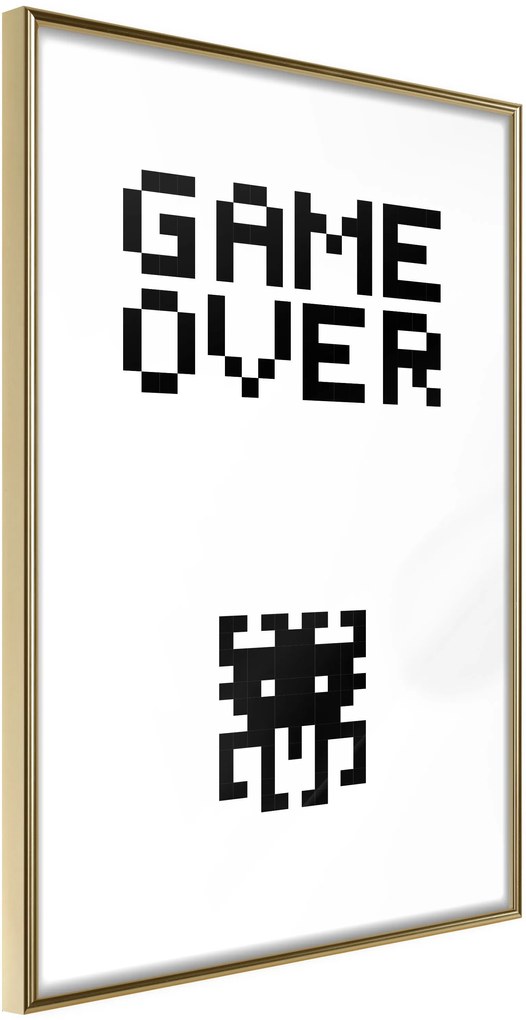 Αφίσα - Game Over - 20x30 - Χρυσό - Χωρίς πασπαρτού