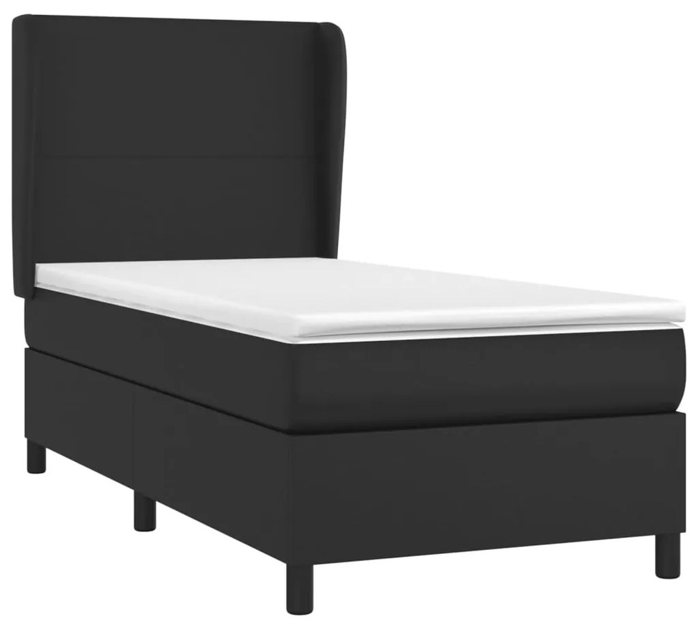 ΚΡΕΒΑΤΙ BOXSPRING ΜΕ ΣΤΡΩΜΑ ΜΑΥΡΟ 90X200ΕΚ. ΑΠΟ ΣΥΝΘΕΤΙΚΟ ΔΕΡΜΑ 3128889