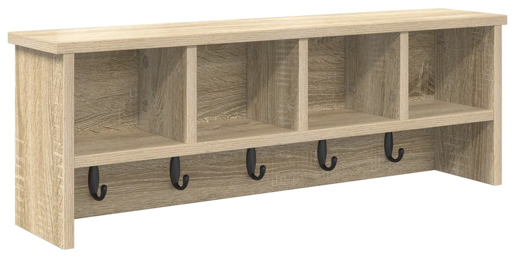vidaXL Τοίχου Κρεμάστρα Sonoma Δρυς 75 x 16 x 26 εκ Επεξεργασμένο ξύλο