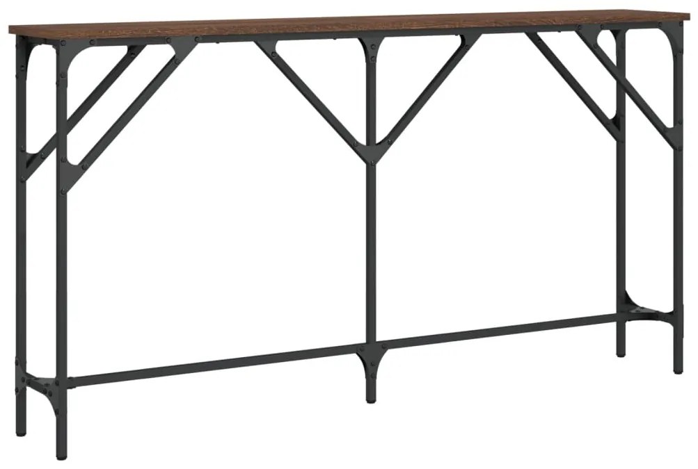 vidaXL Τραπέζι Κονσόλα Καφέ Δρυς 140 x 23 x 75 εκ. Επεξεργασμένο Ξύλο