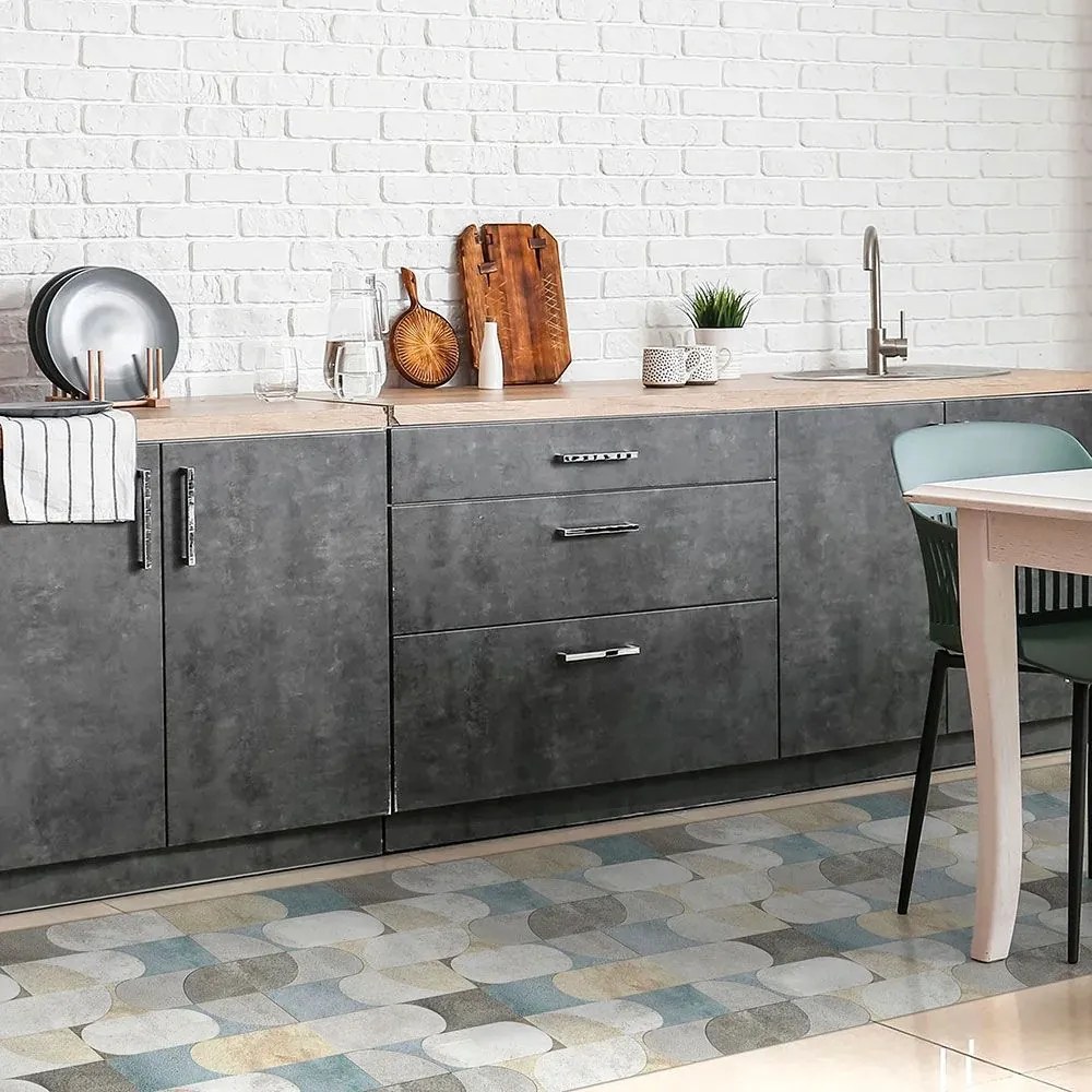Διάδρομος Κουζίνας Βινυλίου Artistic Cement M 83534 120x50cm Grey-Blue Ango 50X120 Vinyl