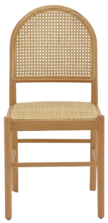 Καρέκλα Alessia ξύλο οξιάς-rattan φυσικό 43x40x89εκ