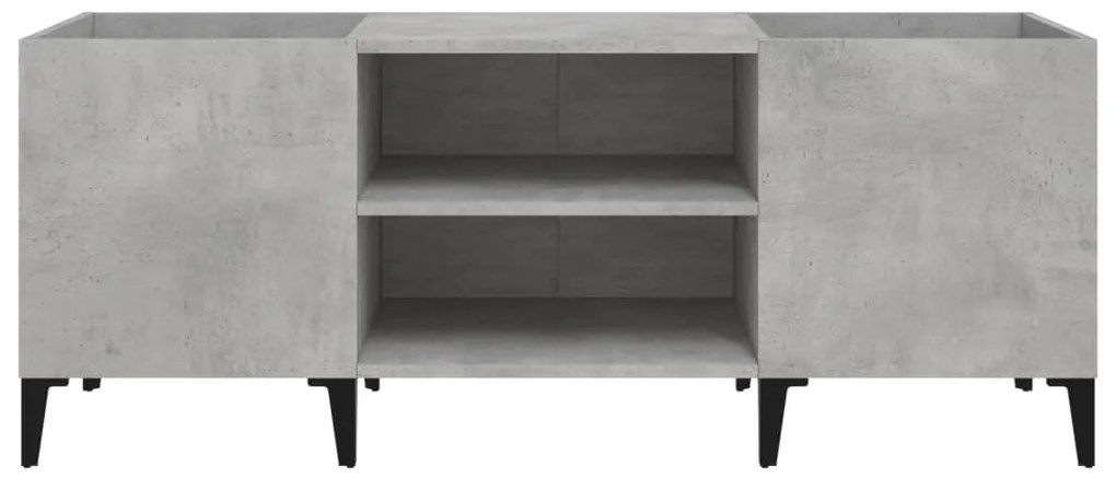 vidaXL Δισκοθήκη Γκρι Σκυροδέματος 121x38x48 εκ. Επεξεργασμένο Ξύλο