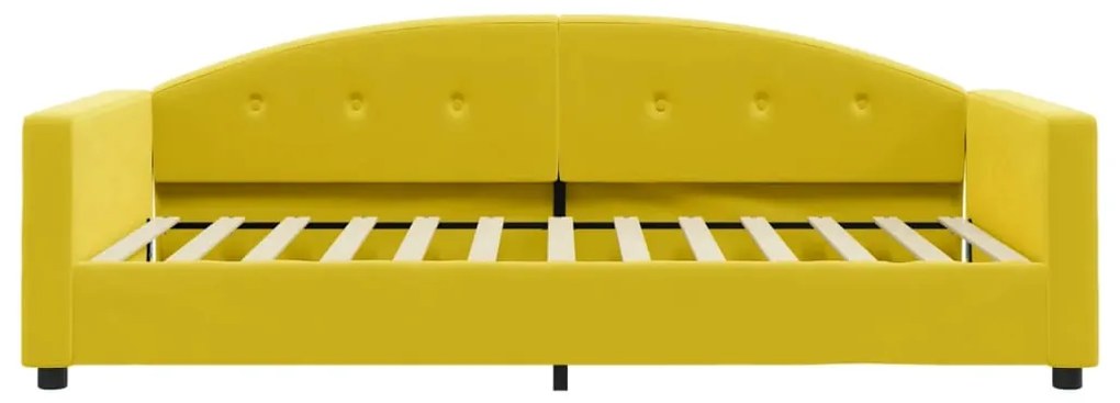 vidaXL Καναπές Κρεβάτι με Στρώμα Κίτρινο 100 x 200 εκ. Βελούδινος