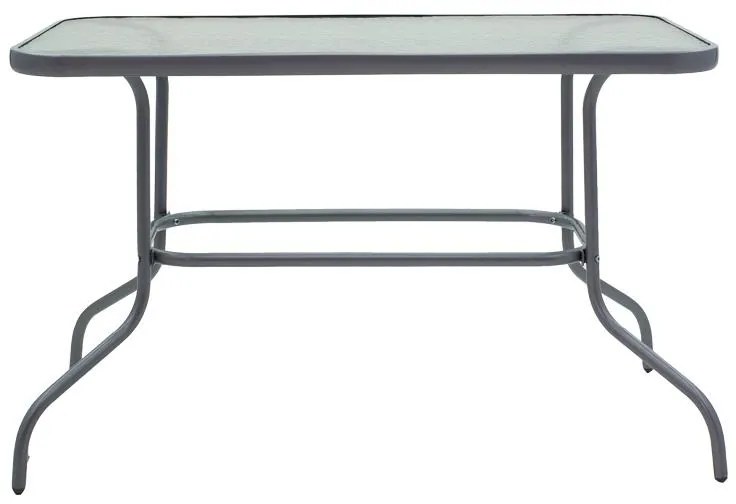 Σετ κήπου - Τραπεζαρία Valor - Lindaria σετ 5 τεμ. μέταλλο ανθρακί - γυαλί - pe rattan φυσικό 110x60x70 εκ. 110x60x70 εκ.