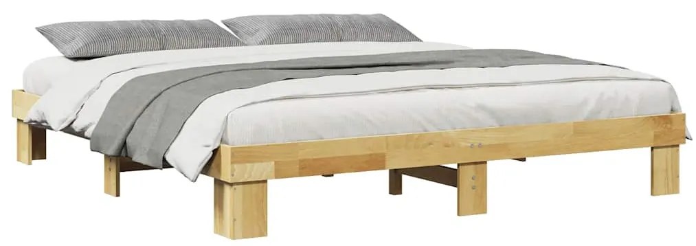 vidaXL Σκελετός Κρεβατιού χωρίς Στρώμα 180x200 εκ. από Μασίφ Ξύλο Δρυς