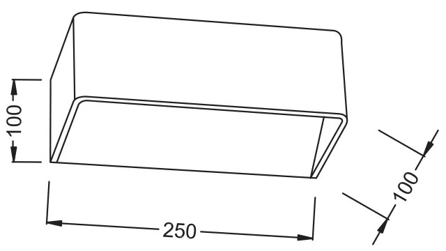 ΕΠΙΤΟΙΧ.Φ/Σ LED ΜΑΥΡΟ UPDOWN PARALLEL 2X3W 230V 3000K 30000h NEPHELE