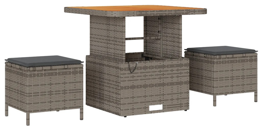 vidaXL Σετ Καναπέ Κήπου 8 pcs Γκρι συνθετικό ρατάν