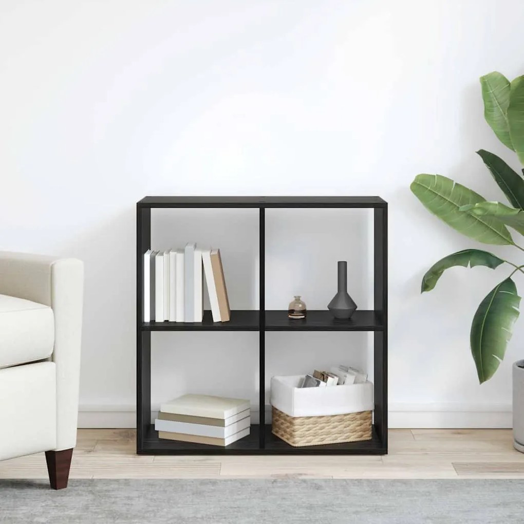 vidaXL Βιβλιοθήκη Μαύρη δρυς 69.5 x 29 x 69.5 εκ Επεξεργασμένο ξύλο