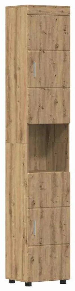 vidaXL Ντουλάπι Μπάνιου με πόρτα TULUM artisan δρυς 37 x 31.5 x 203 εκ