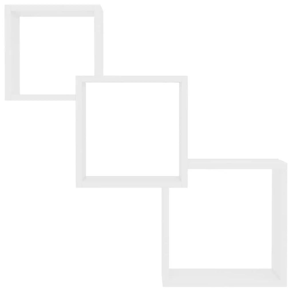 Ράφια Κύβοι Τοίχου Λευκά 68x15x68 εκ. από Μοριοσανίδα - Λευκό