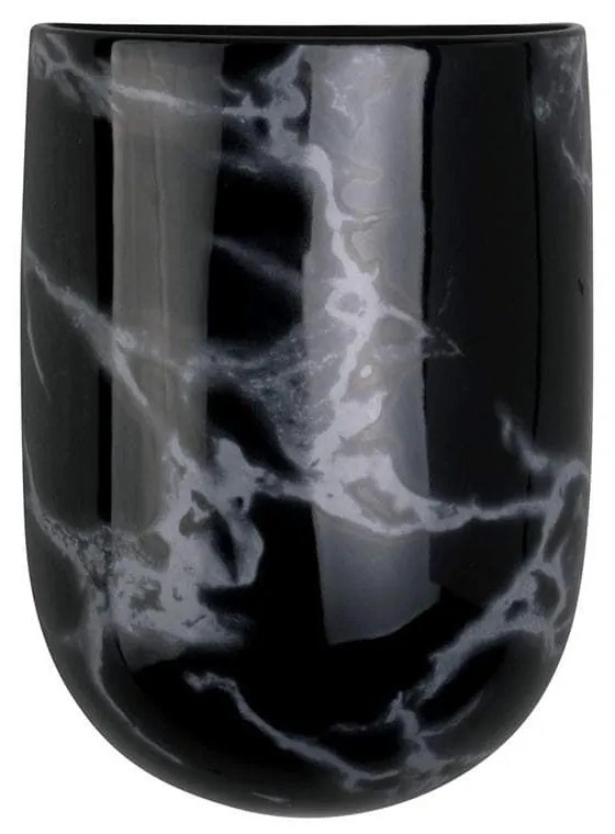 Κασπώ Επιτοίχιο Οβάλ Marble PT37337BK 14,5x9x19cm Black Present Time Ceramic