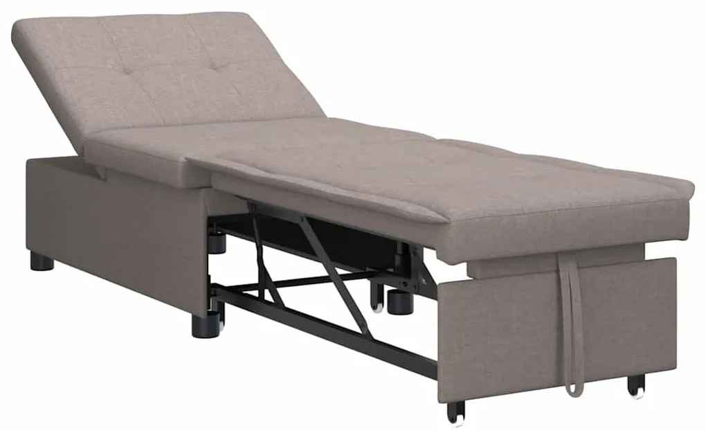 vidaXL Κρεβάτι καναπές Taupe 194 x 67 x 37 εκ ύφασμα