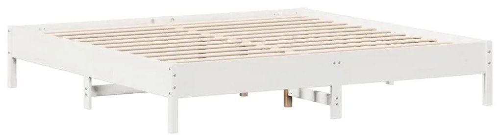 vidaXL Κρεβάτι Βιβλιοθήκη Χωρίς Στρώμα 200x200 εκ Μασίφ Ξύλο Πεύκου