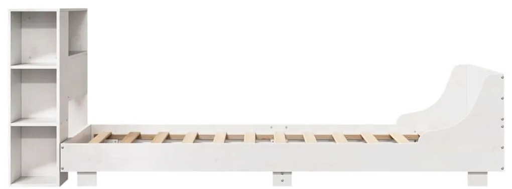 vidaXL Σκελετός Κρεβ. Χωρίς Στρώμα Λευκό 75x190 εκ Μασίφ Πεύκο