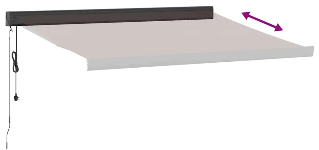 vidaXL Τέντα Πτυσσόμενη Αυτόματη Καφέ 300x250 εκ.