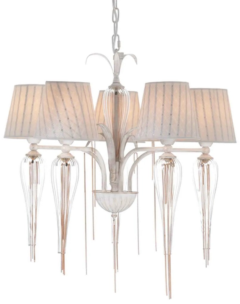 Πολύφωτο Φωτιστικό Οροφής EG170305PWFG Gold Metal, Glass, Fabric