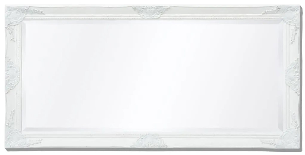 vidaXL Καθρέφτης Τοίχου με Μπαρόκ Στιλ Λευκός 120 x 60 εκ.