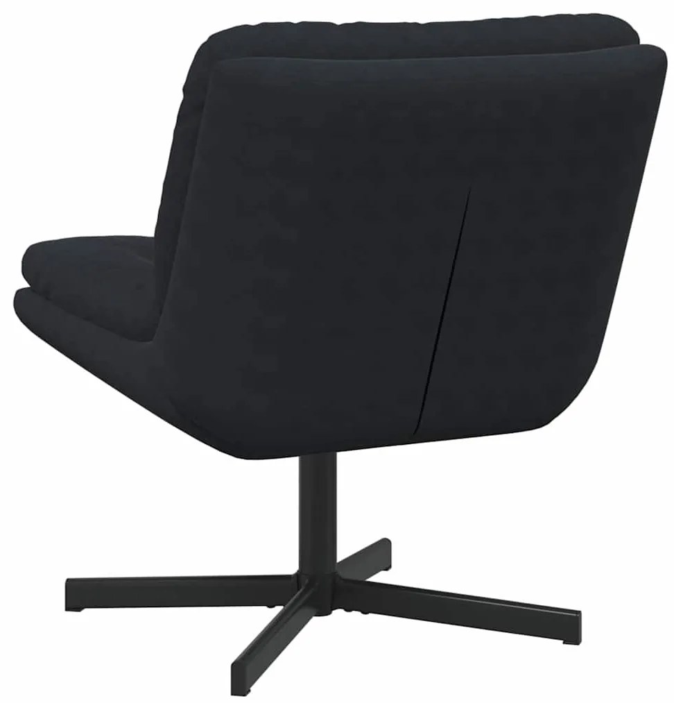 vidaXL Γυριστή Χαλαρωτική Καρέκλα Μαύρο 63 x 75 x 76 εκ Βελούδο