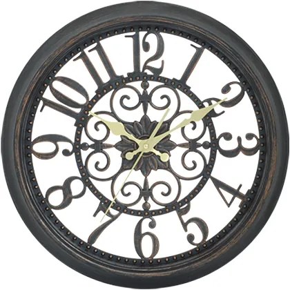 Ρολόι Τοίχου ArteLibre Μαύρο Πλαστικό Φ35.5cm-14740041
