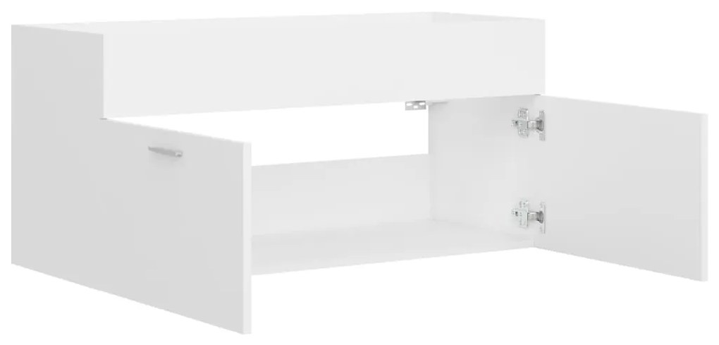 vidaXL Ντουλάπι Νιπτήρα Λευκό 100 x 38,5 x 46 εκ. από Επεξ. Ξύλο