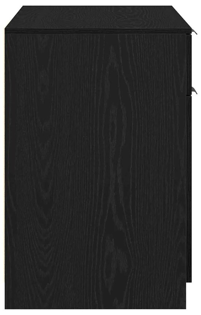 vidaXL Γραφείο με πόρτα Μαύρη Οξυά 100 x 50 x 75 cm Επεξεργασμένο ξύλο