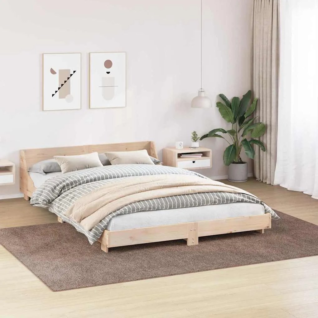 vidaXL Αντιολισθητικό Σαγκί Χαλάκι Καφέ 200 x 290 εκ. PP