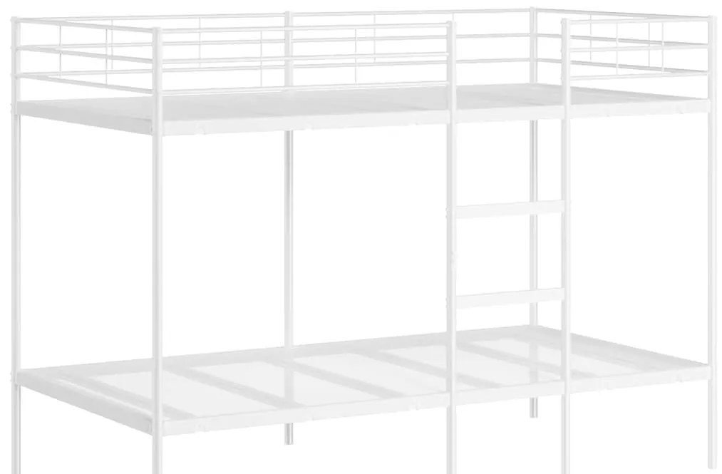 vidaXL Κουκέτα χωρίς στρώμα Λευκό 107x203 cm Ατσάλι