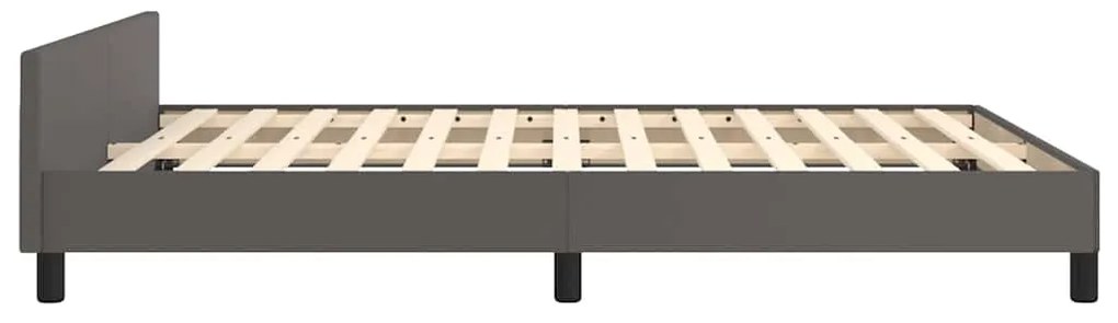 vidaXL Σκελετός Κρεβατιού με Κεφαλάρι Χωρίς Στρώμα Γκρι 140x200 εκ.